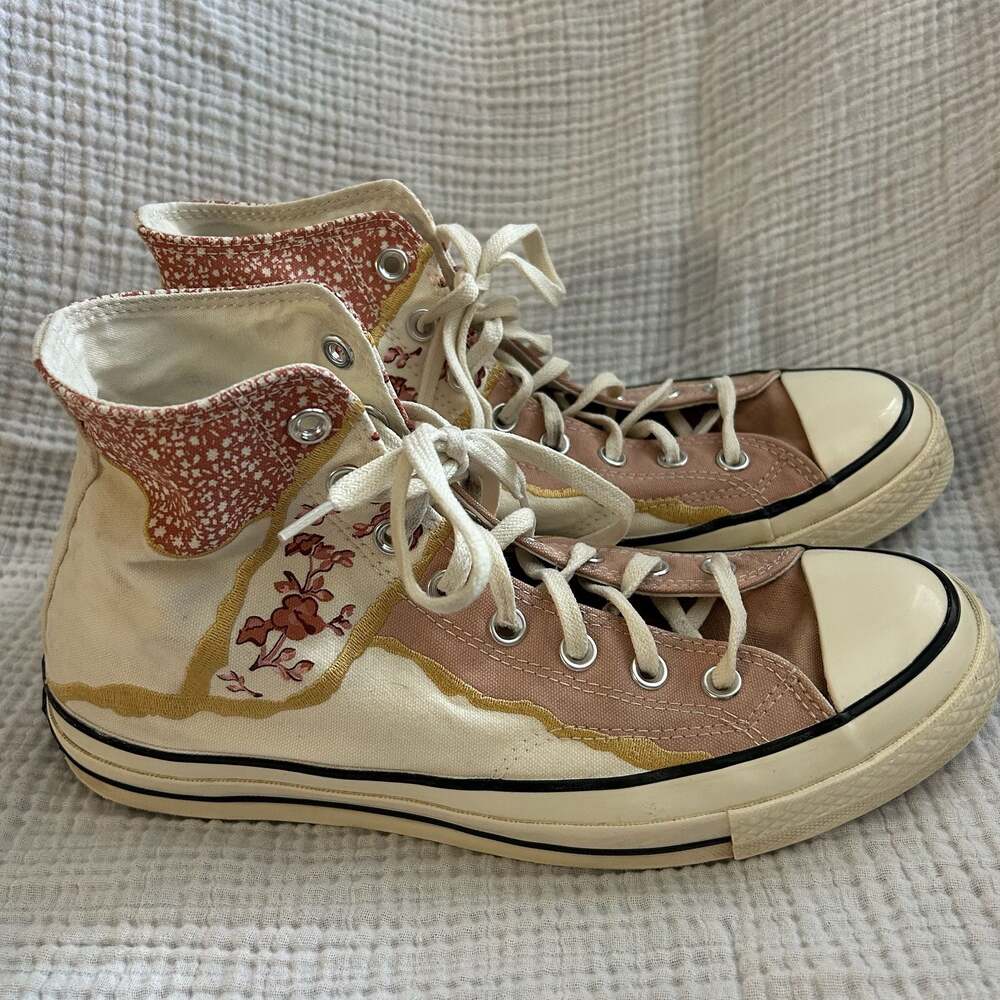 Converse Chuck 70 Egret Golden Florals Multi size 9 men’s - Picture 2 of 10